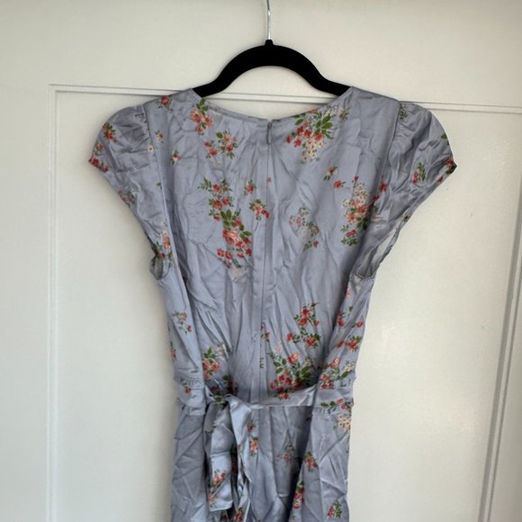 Reformation Kaye Silk Midi Dress SZ 4 Melba Floral V-neck Ruffles Cap Sleeves - Picture 8 of 10